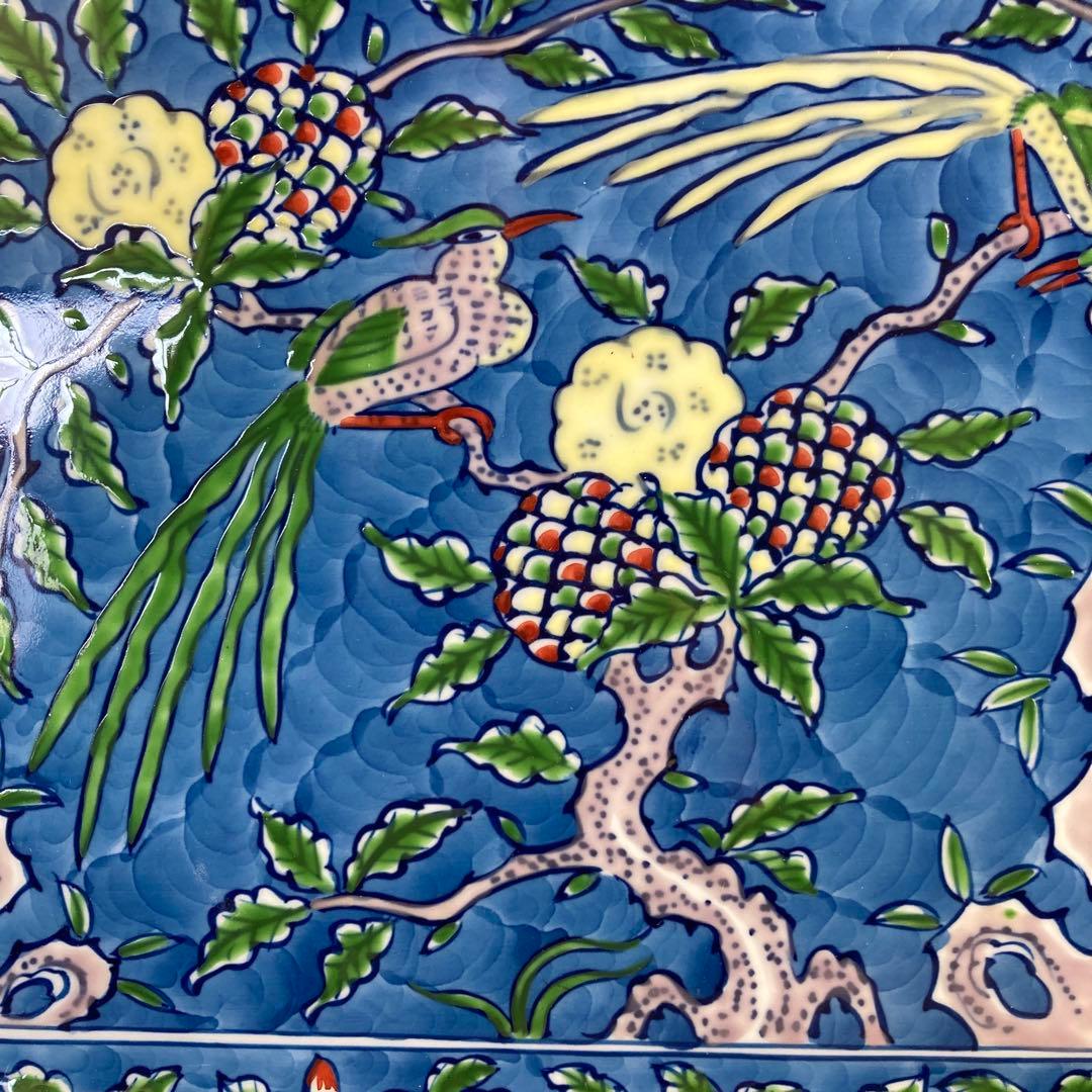 【み〜〜ちゃん専用】古伊万里の伝統　名窯　舘林源右衛門作　染錦古代花鳥図　角平皿