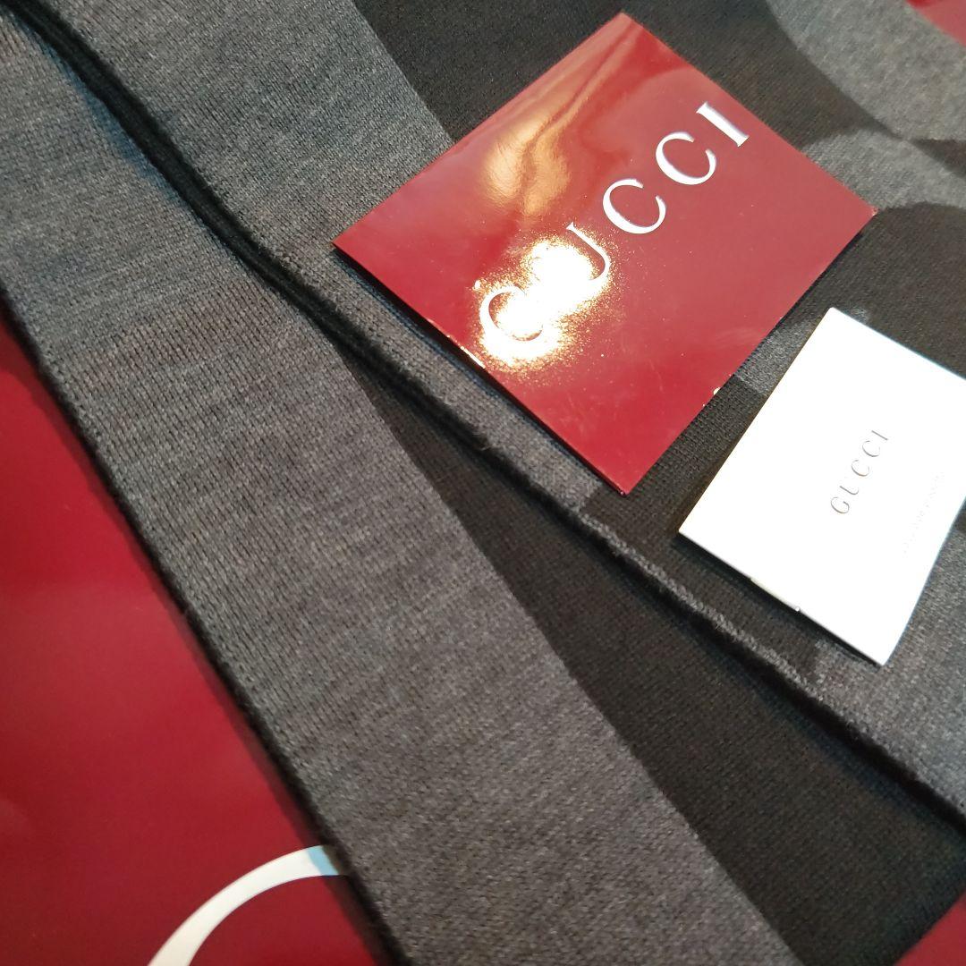 ❤新品箱袋付き❤GUCCI マフラー ストールショールスカーフ❤黒❤