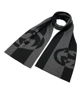 ❤新品箱袋付き❤GUCCI マフラー ストールショールスカーフ❤黒❤