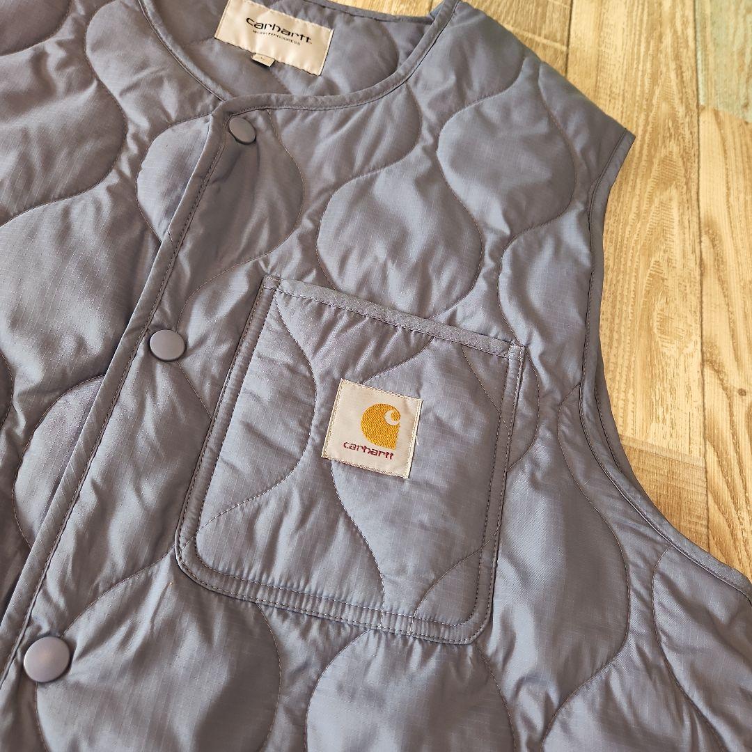 ペ*ゐ様 美品　carhartt WIP キルティングダウンベスト L ライトブ
