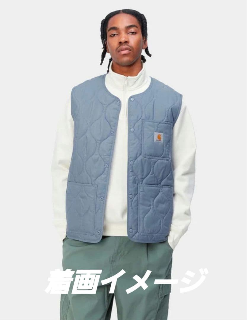 ペ*ゐ様 美品　carhartt WIP キルティングダウンベスト L ライトブ