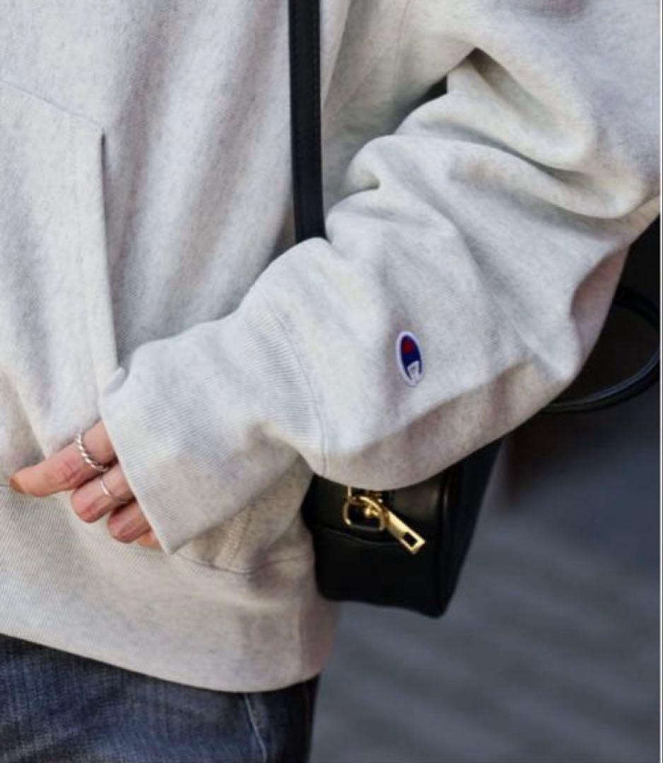 チャンピオン 別注REVERSE WEAVE11.5OZロゴハーフジップ