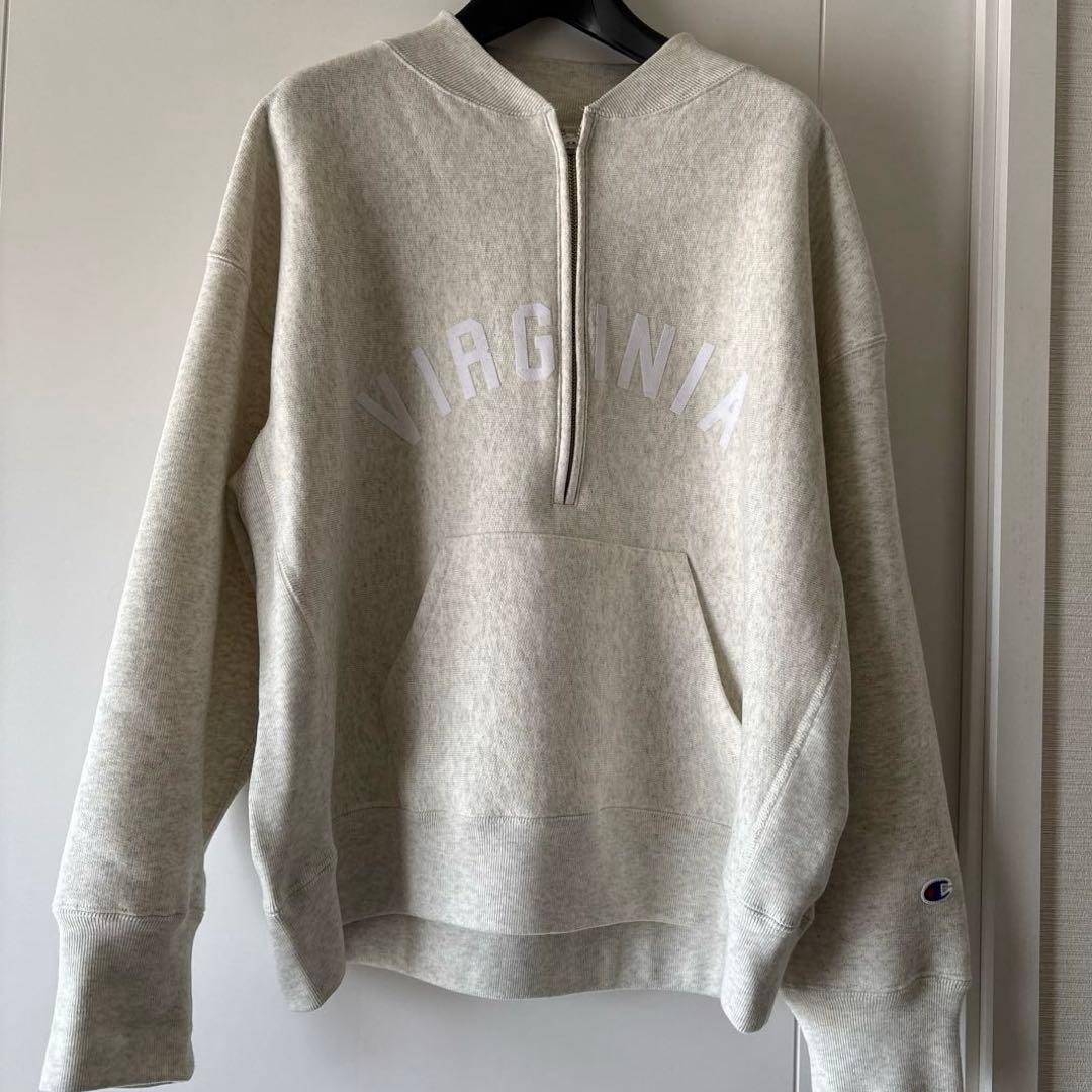 チャンピオン 別注REVERSE WEAVE11.5OZロゴハーフジップ