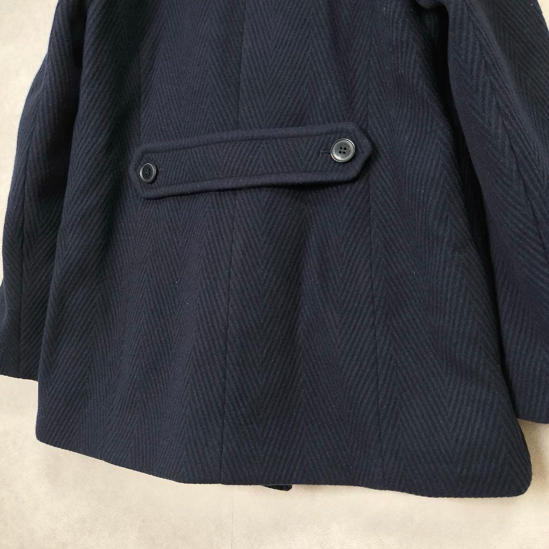 ローレンラルフローレン ピーコート ヘリンボーン ウール ネイビー ダブルボタン