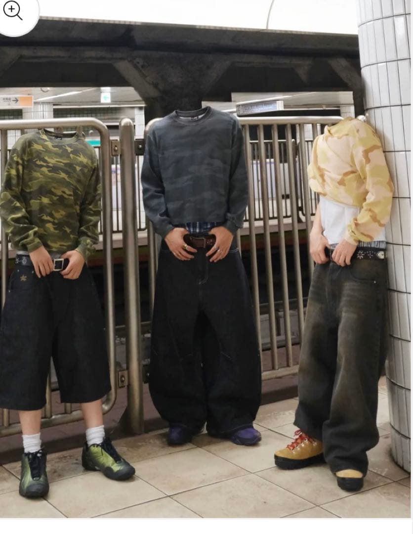 トップス belvet Camo Thermal LS beige Msize