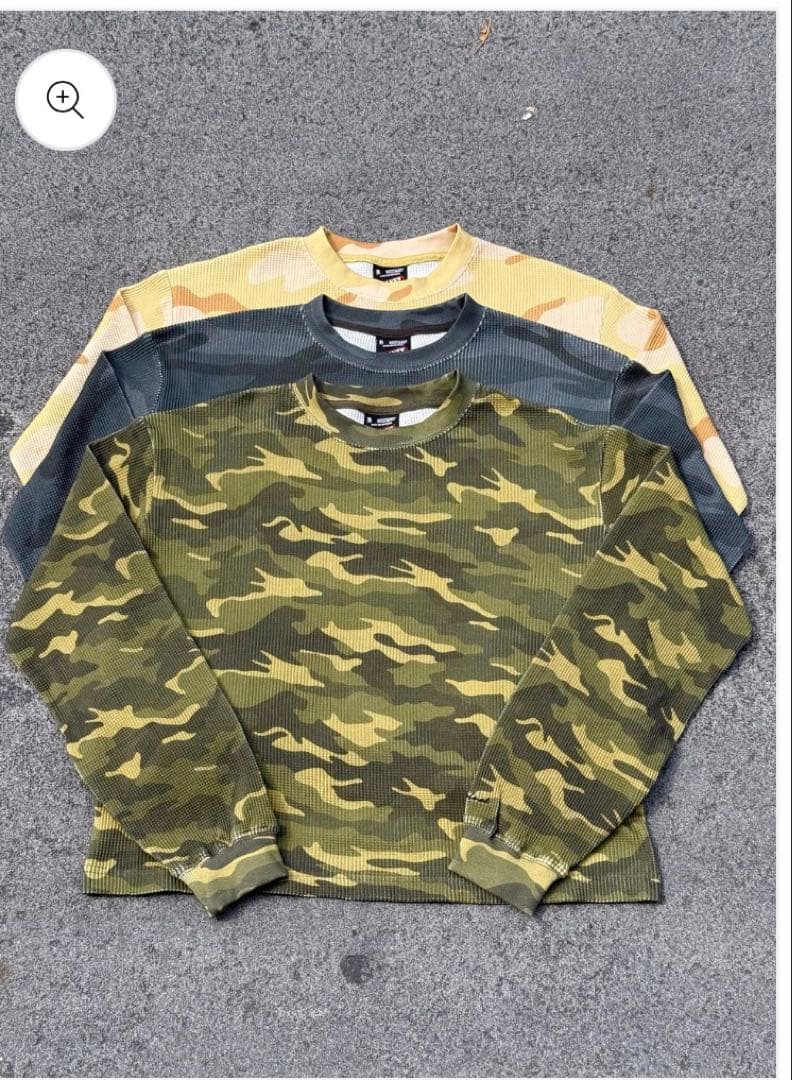 トップス belvet Camo Thermal LS beige Msize