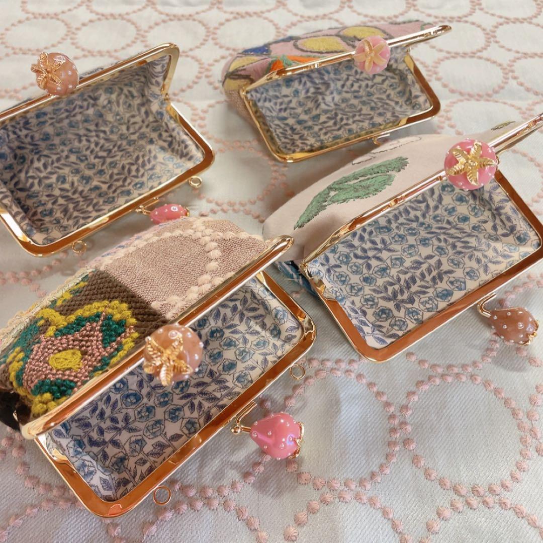 ミナペルホネン　ハンドメイド　がま口