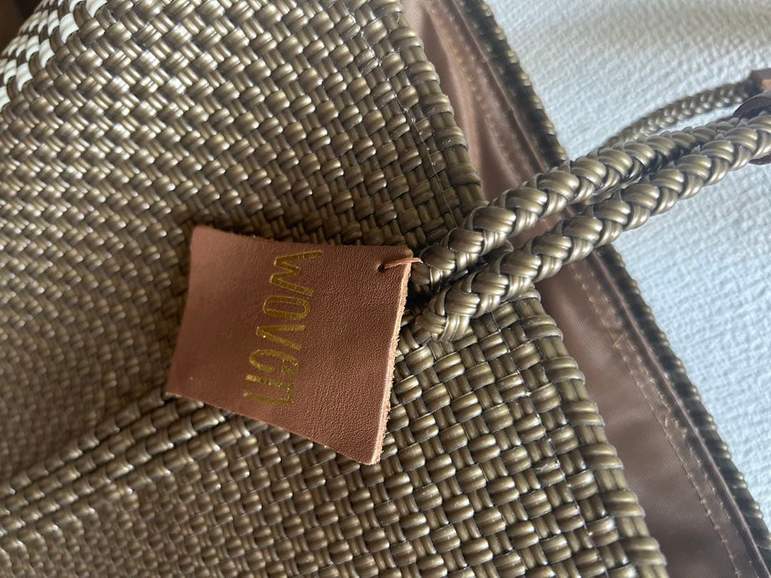 新品！　Woven ブラウン系 メルカドバッグ　かごバッグ