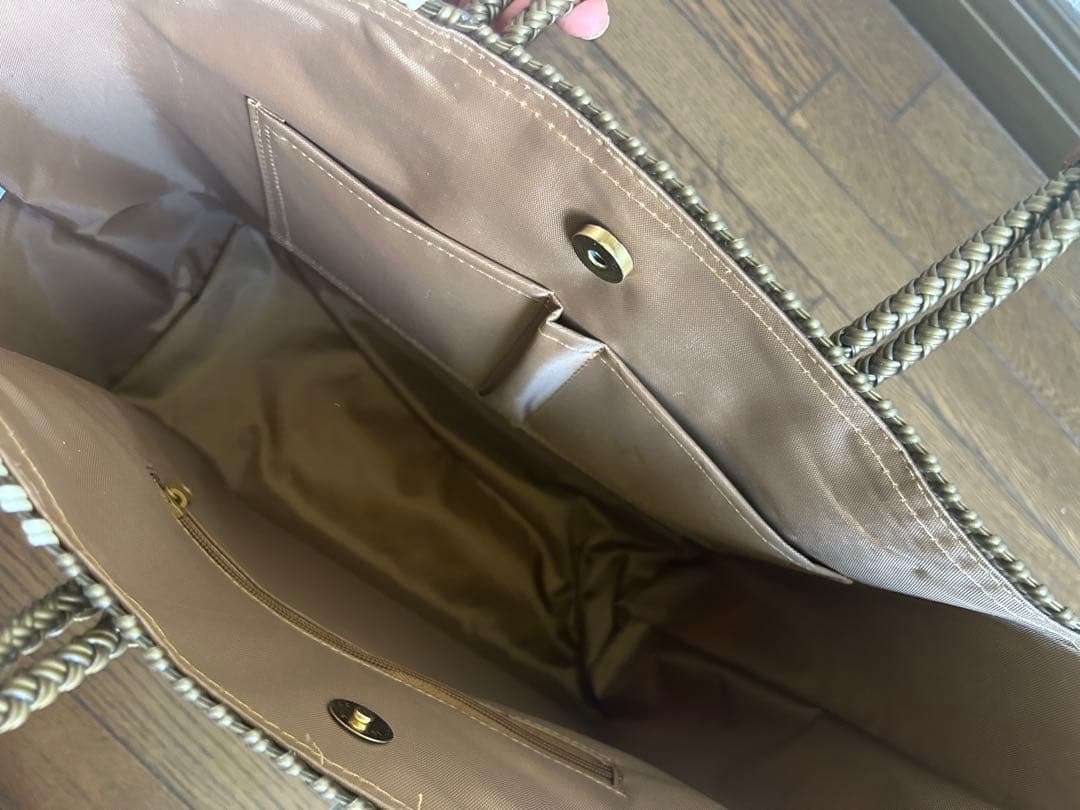 新品！　Woven ブラウン系 メルカドバッグ　かごバッグ