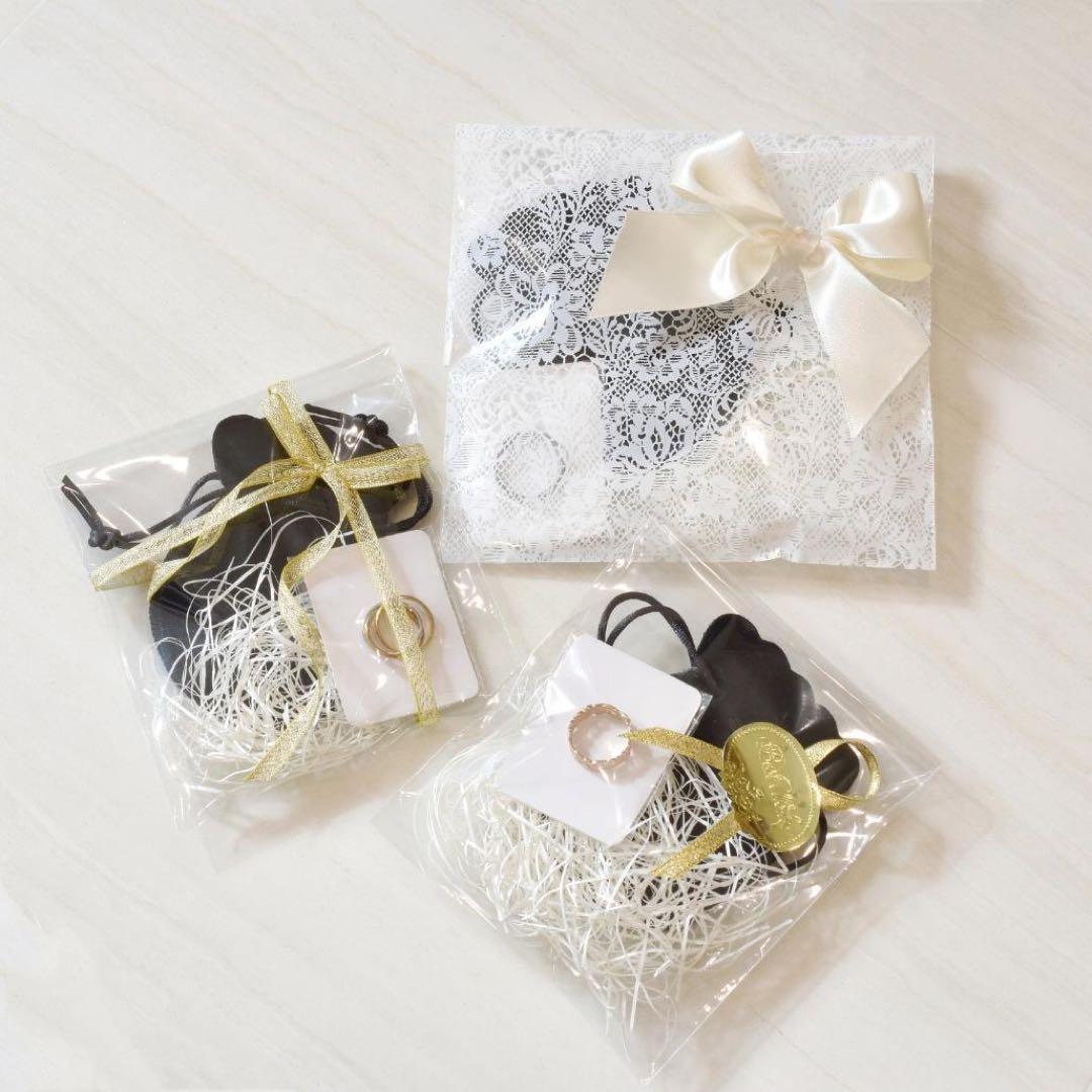 アブニール・シルバー＆ピンクゴールドステンレス ペアリング 刻印 ステンレス