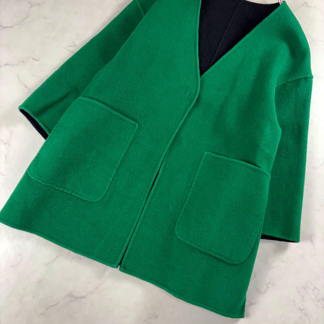 人気✨ユナイテッドアローズ UBCB リバーバイカラーコート 2way 紺 緑