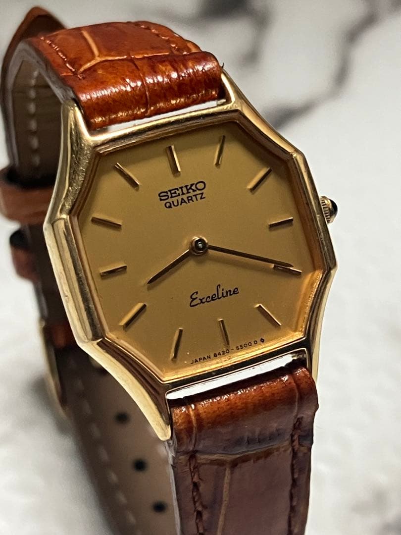 ★SEIKO Exceline。ドレスウォッチブランド。SGP30(オクタゴン）