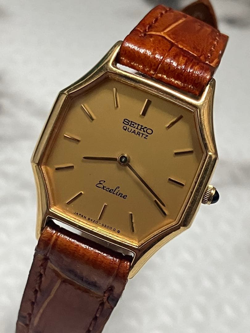 ★SEIKO Exceline。ドレスウォッチブランド。SGP30(オクタゴン）