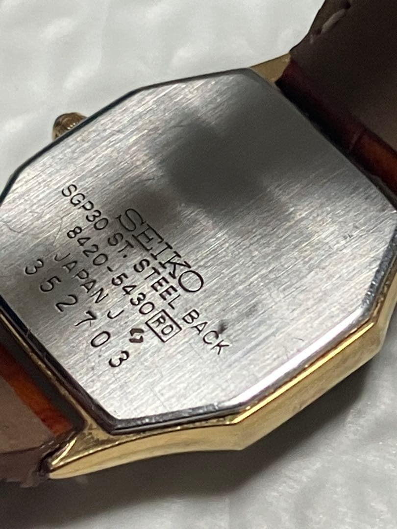 ★SEIKO Exceline。ドレスウォッチブランド。SGP30(オクタゴン）