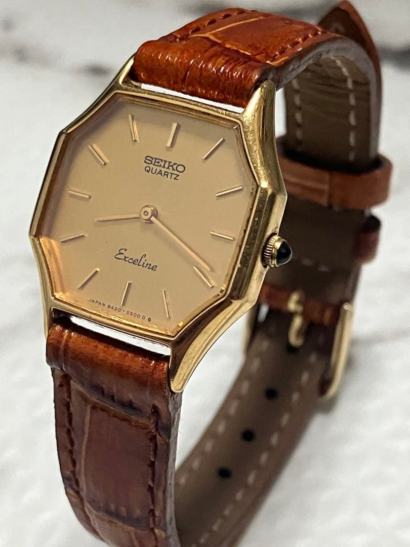 ★SEIKO Exceline。ドレスウォッチブランド。SGP30(オクタゴン）