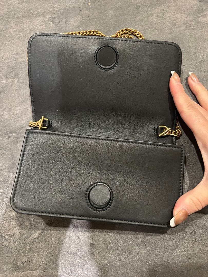 GG ブラック ベルベット ショルダーバッグ