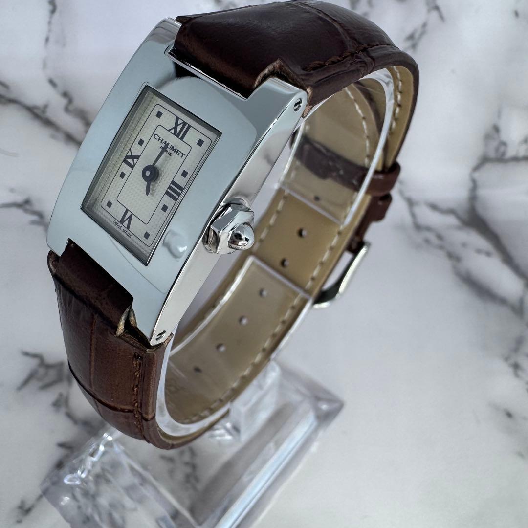 CHAUMET スティルドゥ ショーメ 革ベルト サンド文字盤 レディース