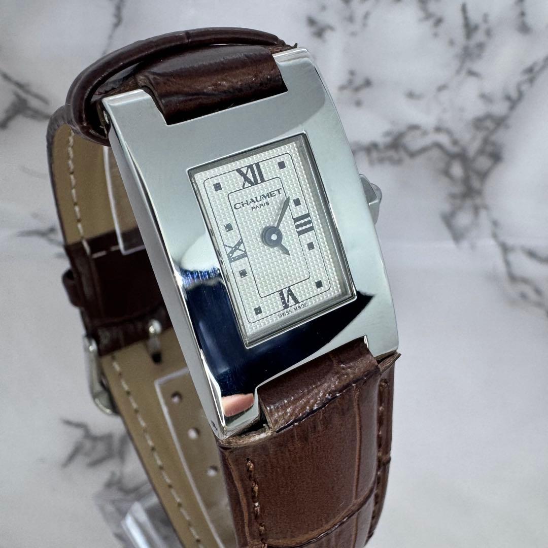 CHAUMET スティルドゥ ショーメ 革ベルト サンド文字盤 レディース