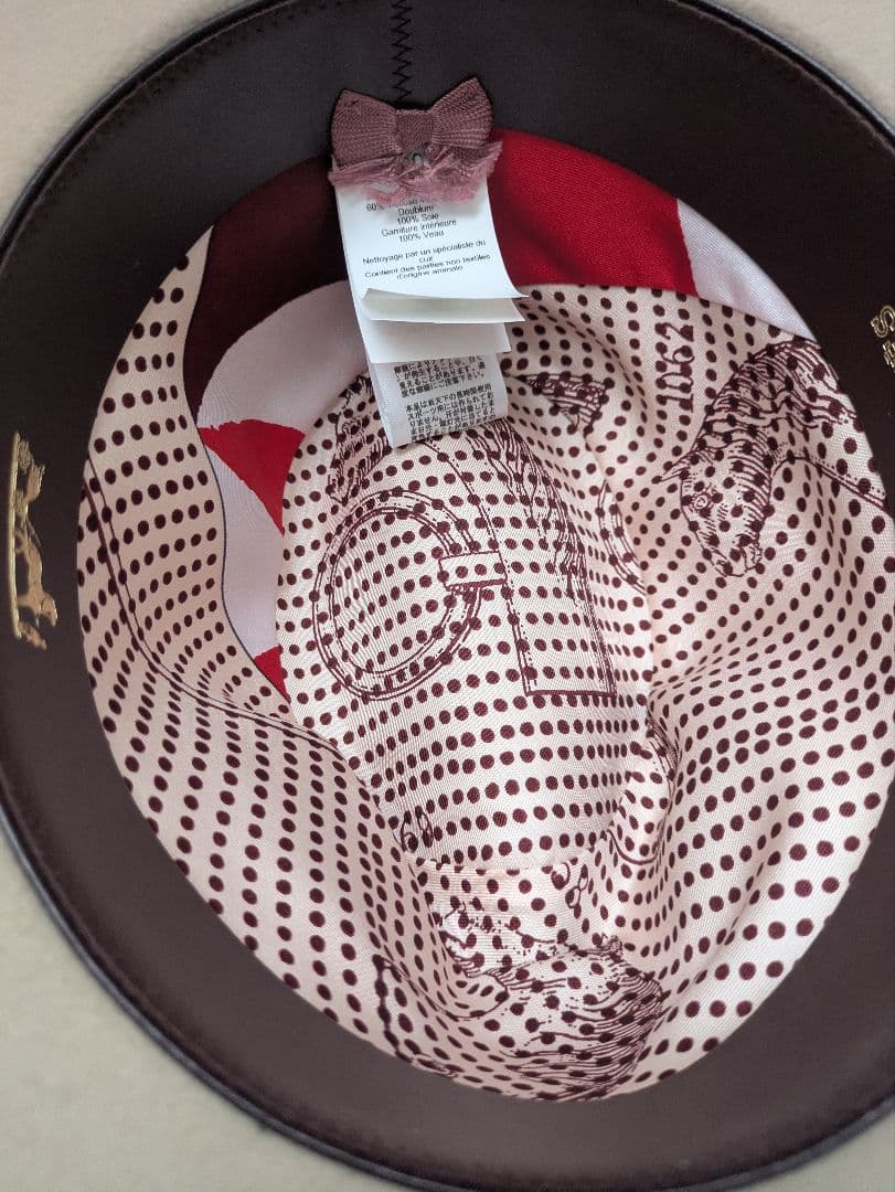 エルメス ハット 裏地スカーフ