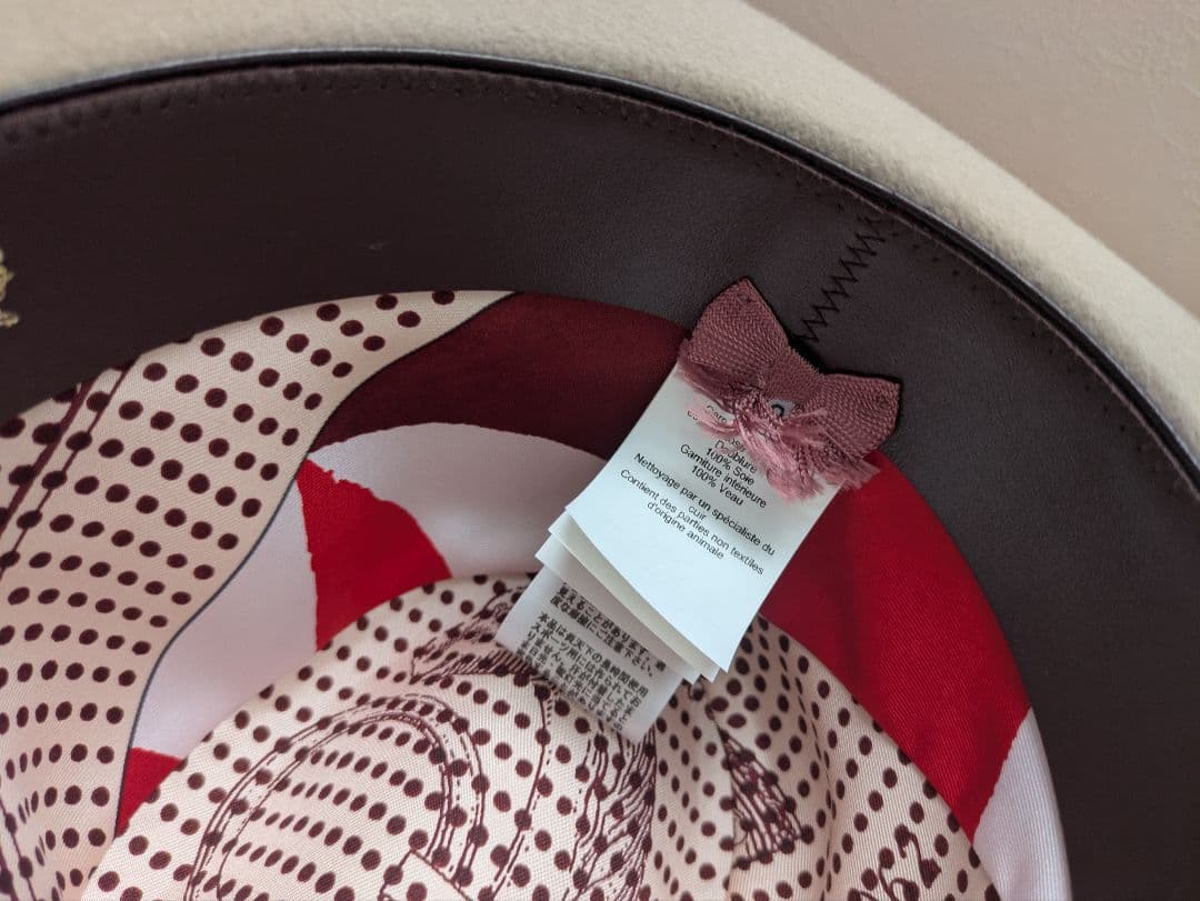 エルメス ハット 裏地スカーフ