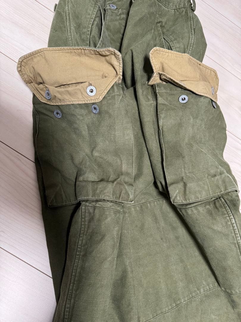 実物　フランス軍　M47パンツ　前期　メタルボタン　サイズ45