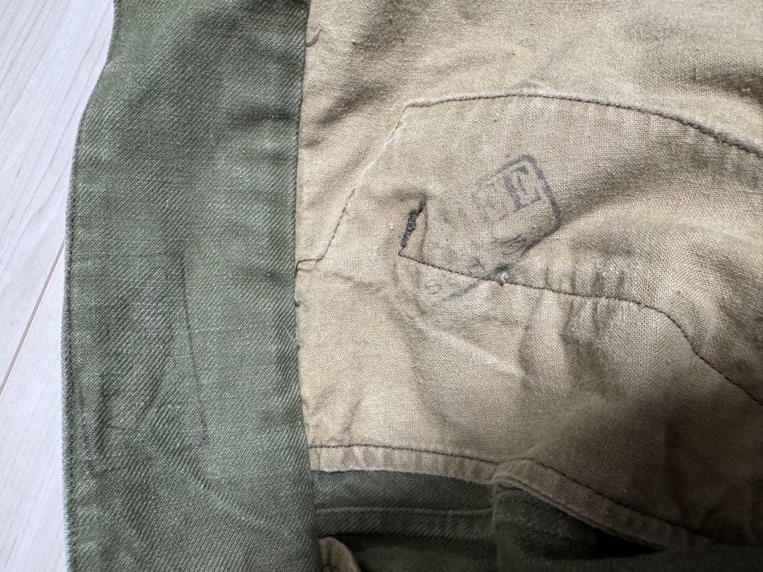 実物　フランス軍　M47パンツ　前期　メタルボタン　サイズ45