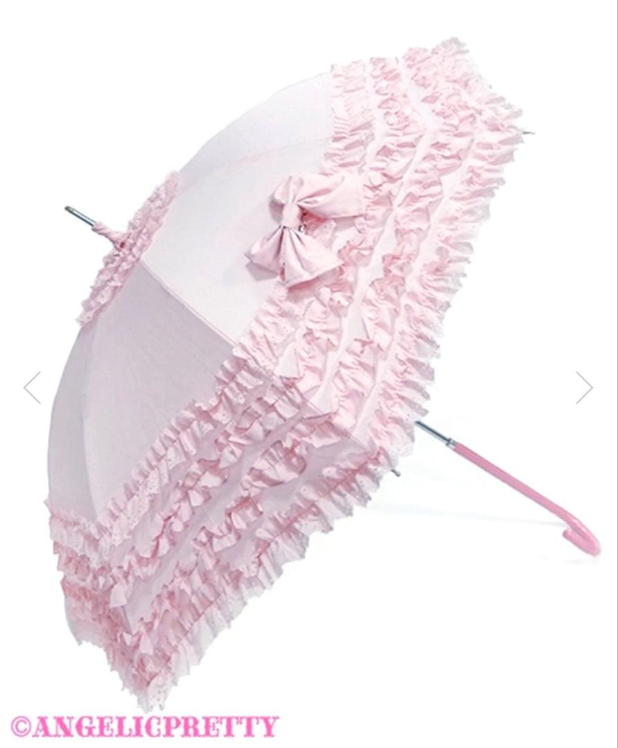 ANGELIC PRETTY フリルミルフィーユアンブレラ　ピンク　♡晴雨兼用♡