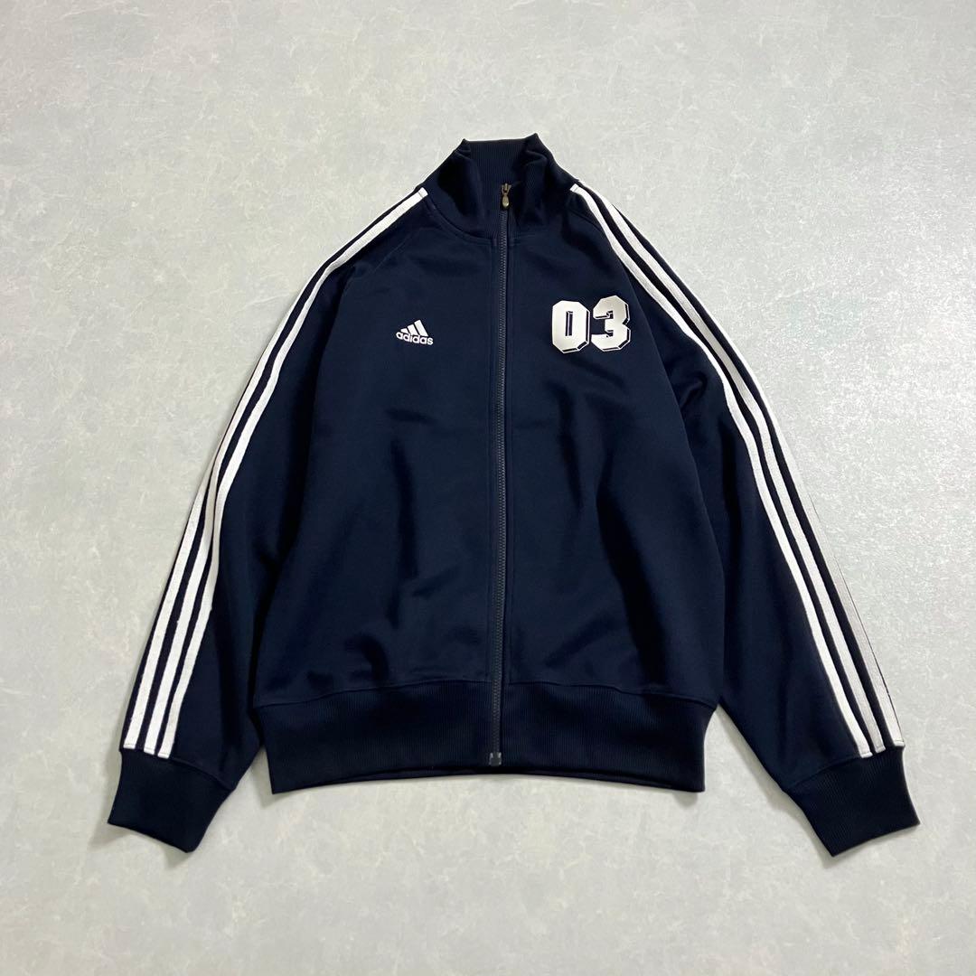 00s　adidas　アディダス　トラックジャケット　ジャージ　刺繍ロゴ