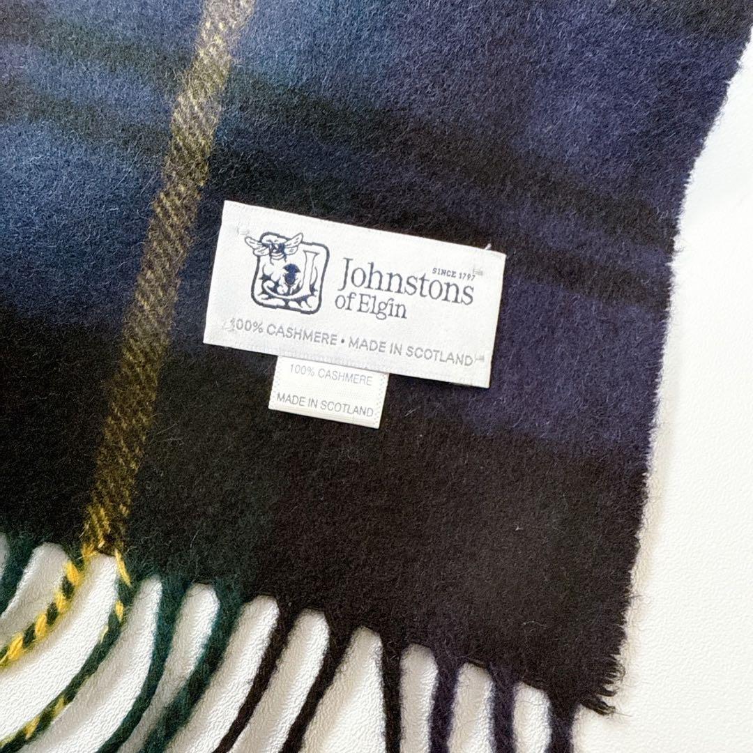 極美品✨ジョンストンズ　カシミヤ100% 大判ストール　スコットランド
