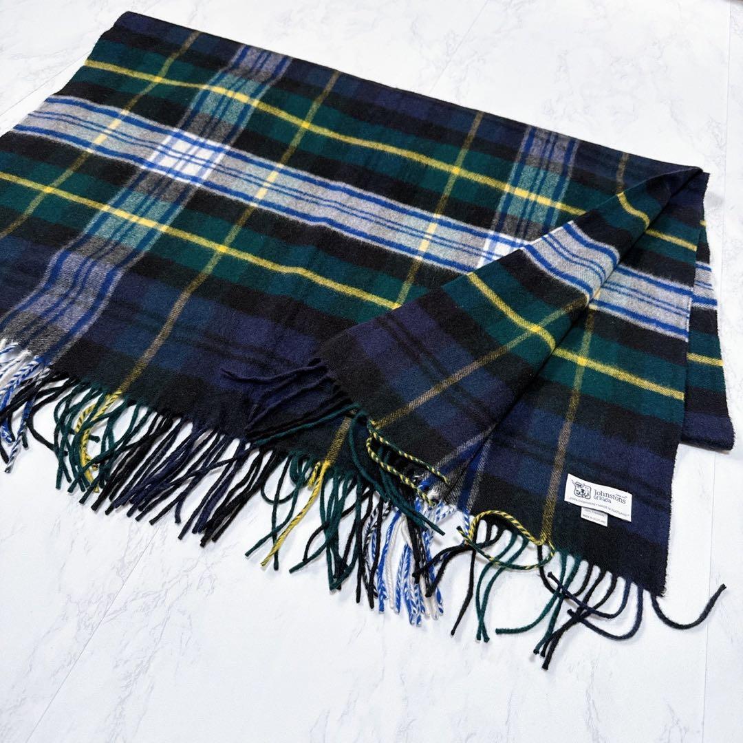 極美品✨ジョンストンズ　カシミヤ100% 大判ストール　スコットランド