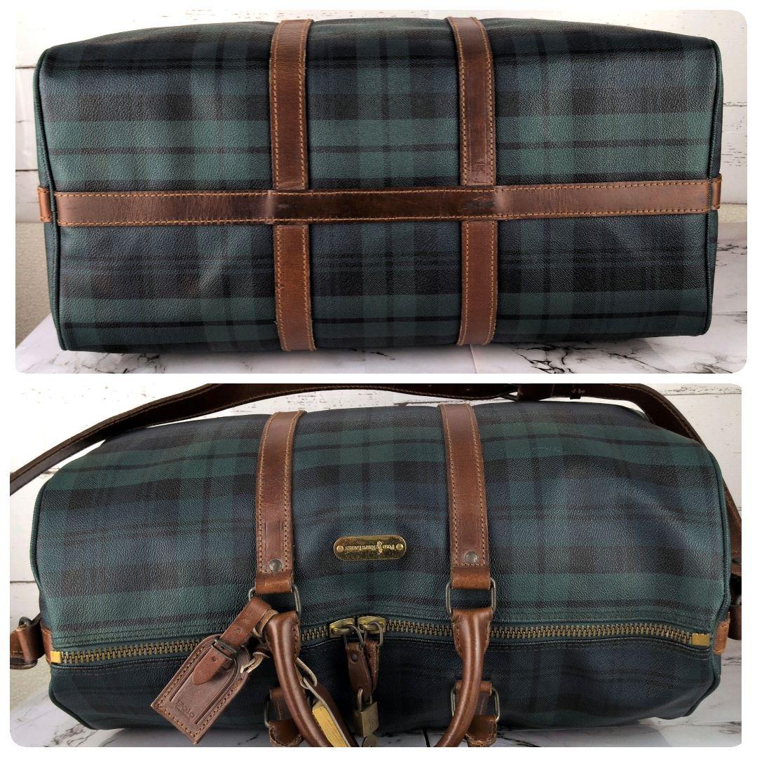 【美品】ポロラルフローレン☆2WAY　鍵　ブラシ　チャーム　完備　ボストンバッグ