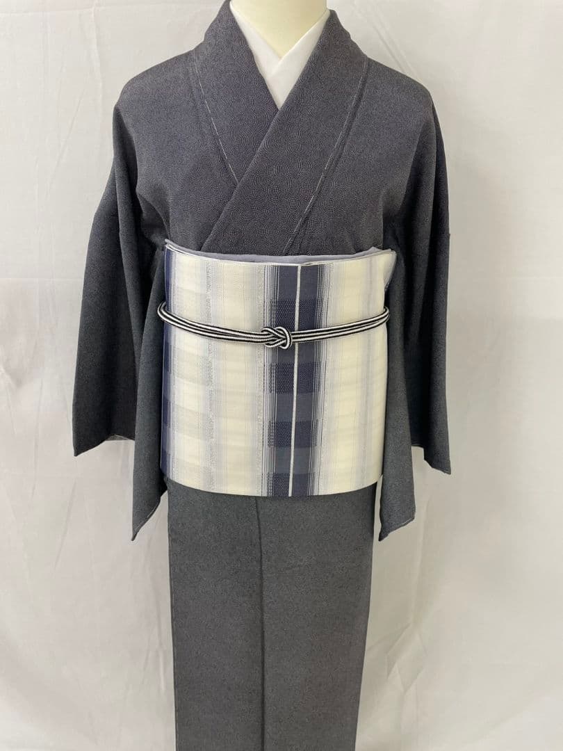 お見分け済　新品未使用　正絹袷　極鮫小紋(江戸小紋)単品