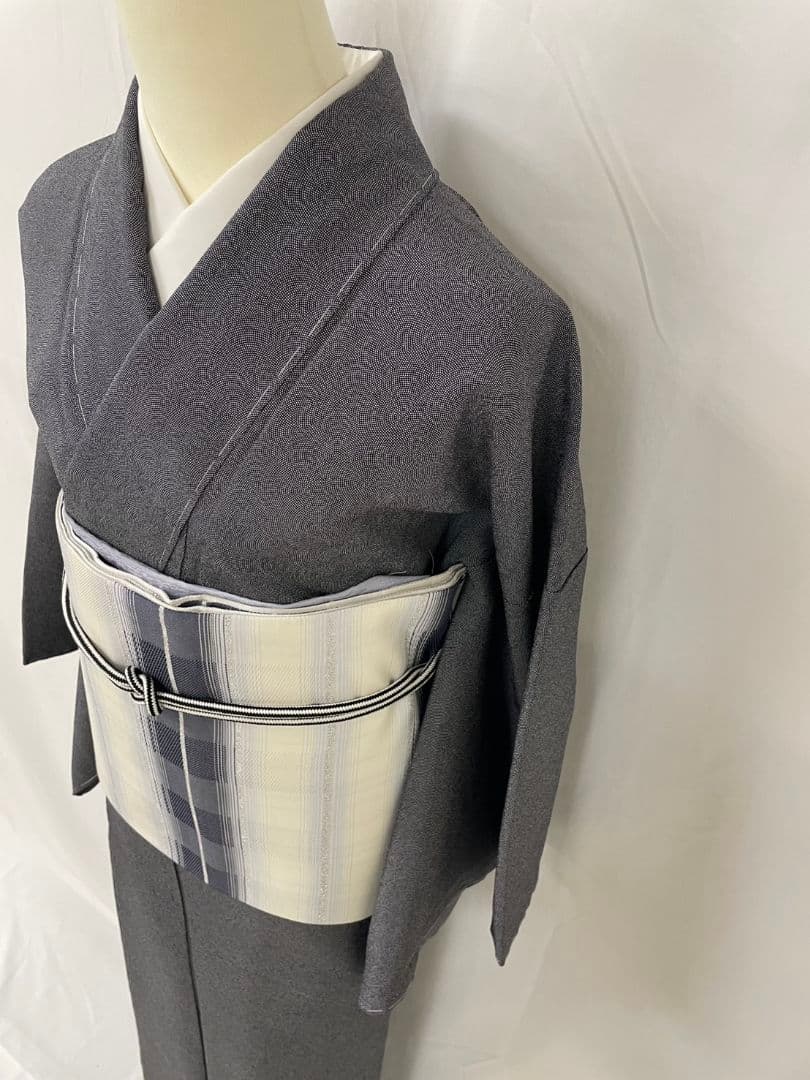 お見分け済　新品未使用　正絹袷　極鮫小紋(江戸小紋)単品