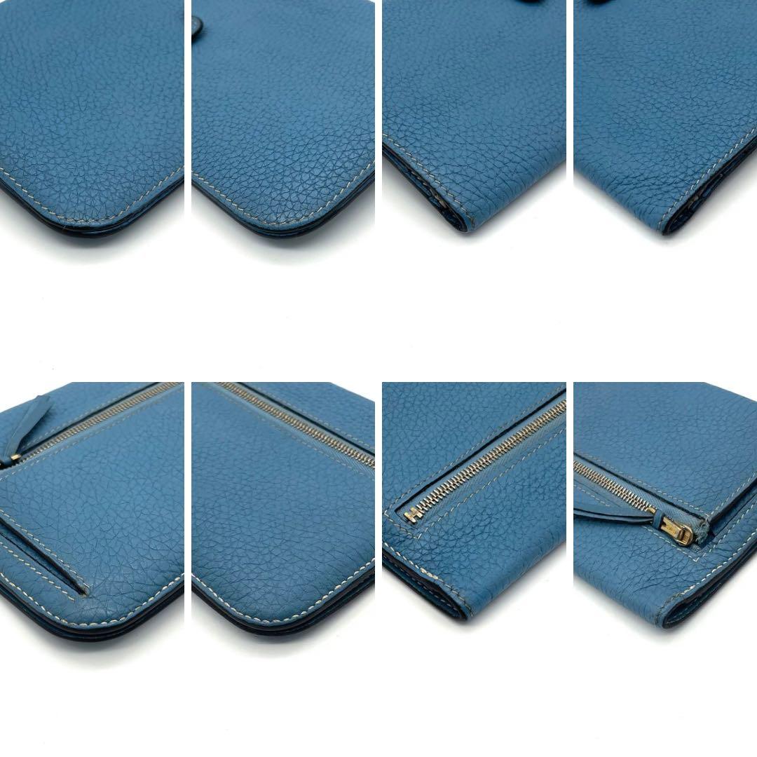 【masako 様】エルメス　ドゴン　ロング　長財布　トゴ　ブルー　□M