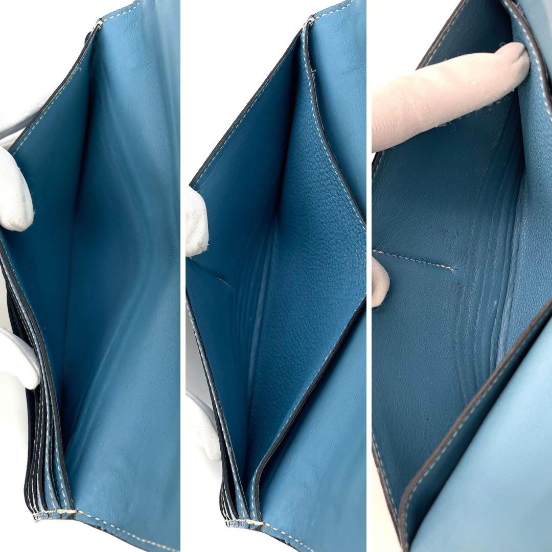 【masako 様】エルメス　ドゴン　ロング　長財布　トゴ　ブルー　□M