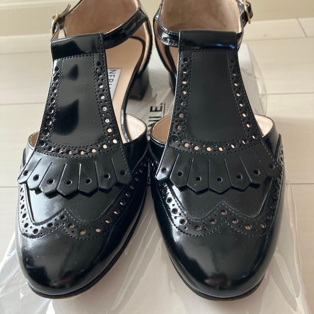 Plage2023【 NEBVLONI E .】ウイングチップストラップシューズ