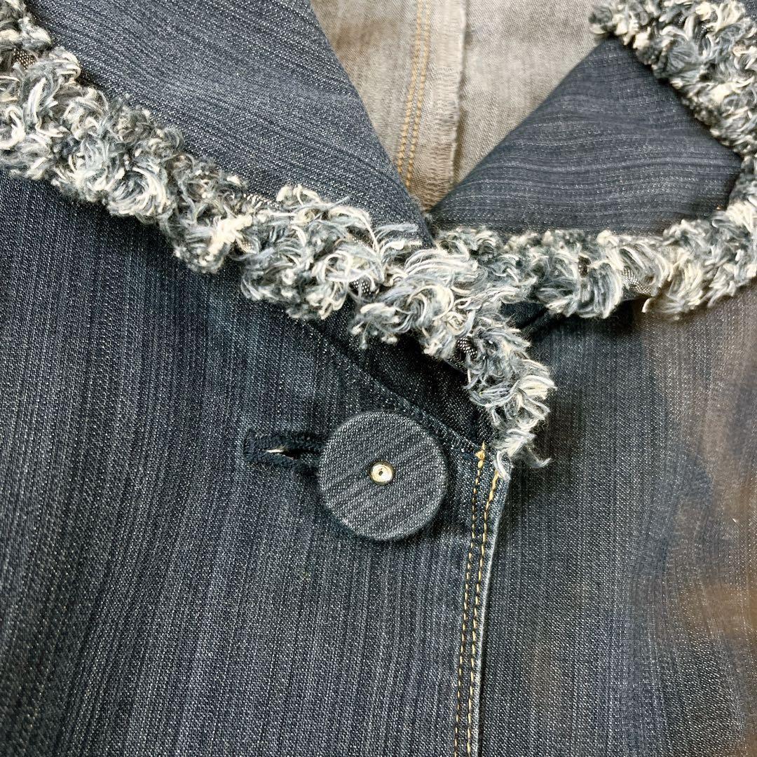 エムズグレイシー トレンチコート デニム フリル ハート　ベルト 38 M