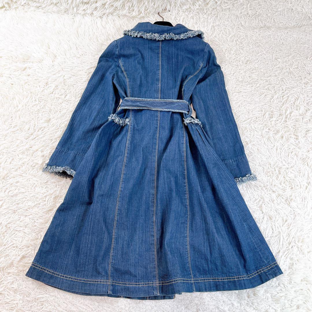 エムズグレイシー トレンチコート デニム フリル ハート　ベルト 38 M