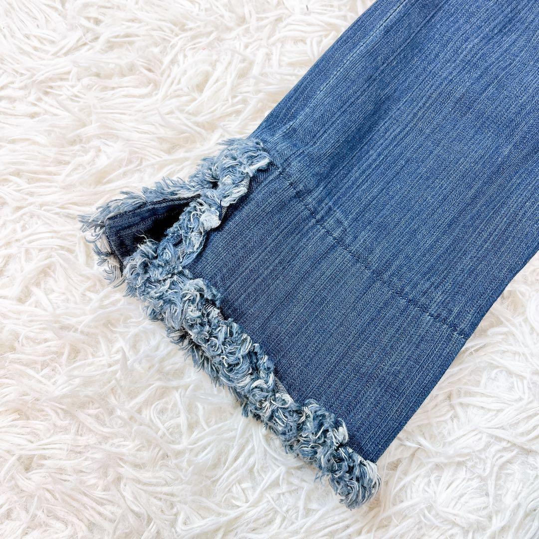 エムズグレイシー トレンチコート デニム フリル ハート　ベルト 38 M