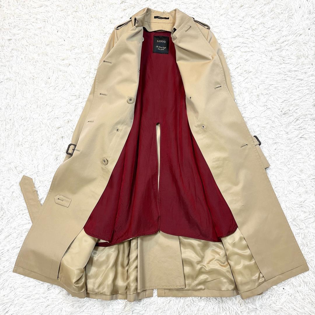 100年コート【極美品】サンヨーコート トレンチコート ロング丈 ライナー 38