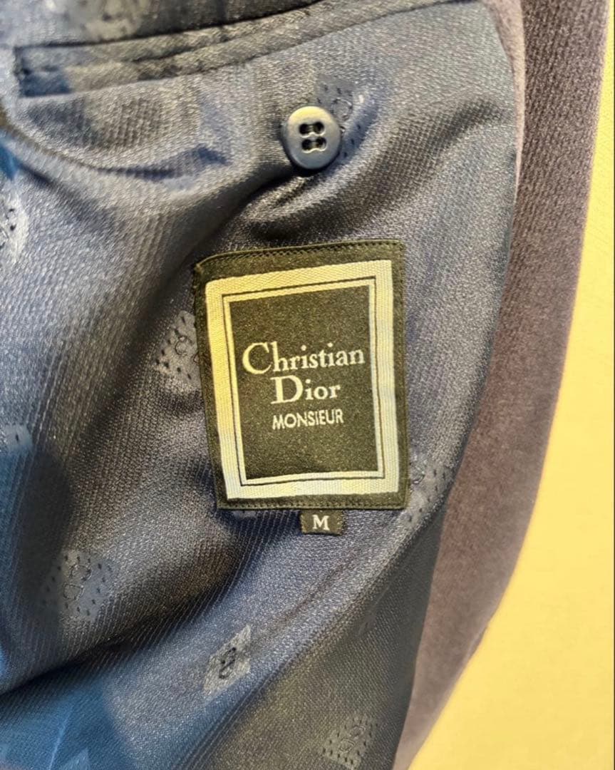 【Christian Dior】最高級★ダブル テーラードジャケット 紺ブレ M