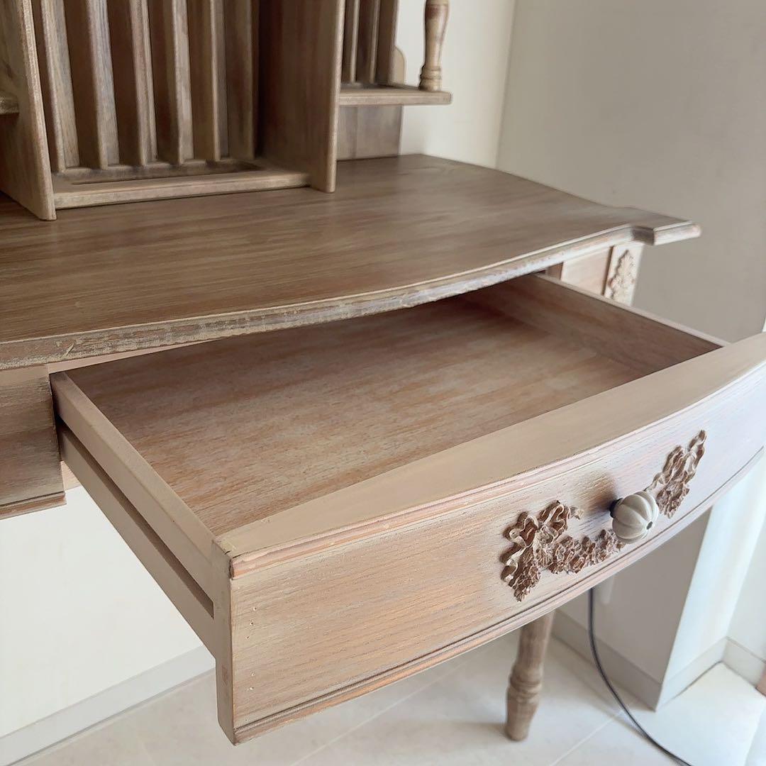 フランス製　アンティーク　シャビーシック　デスク　飾り棚　フレンチシャビー　机