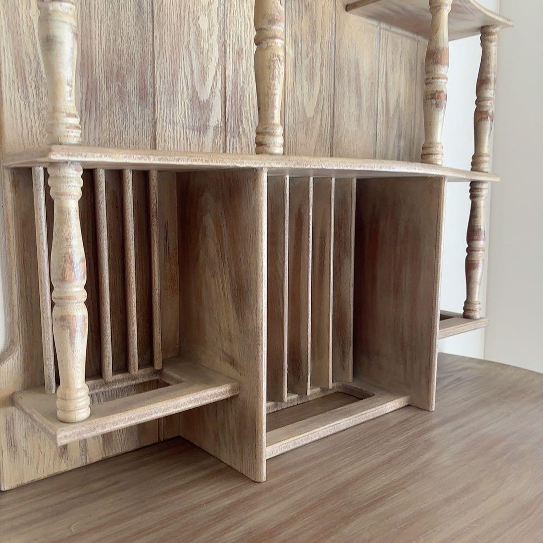 フランス製　アンティーク　シャビーシック　デスク　飾り棚　フレンチシャビー　机