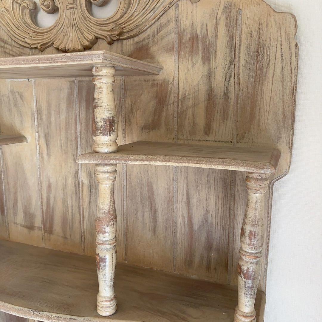 フランス製　アンティーク　シャビーシック　デスク　飾り棚　フレンチシャビー　机