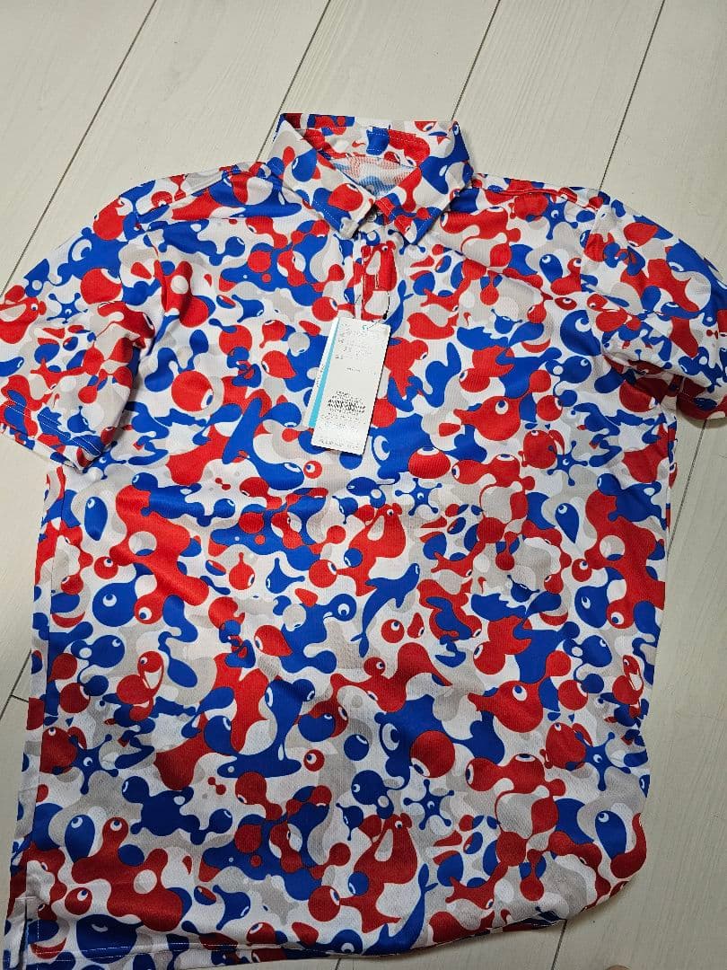 EXPO2025 ミャクミャクサイズL【ミズノ】 システム総柄ポロシャツ マルチ