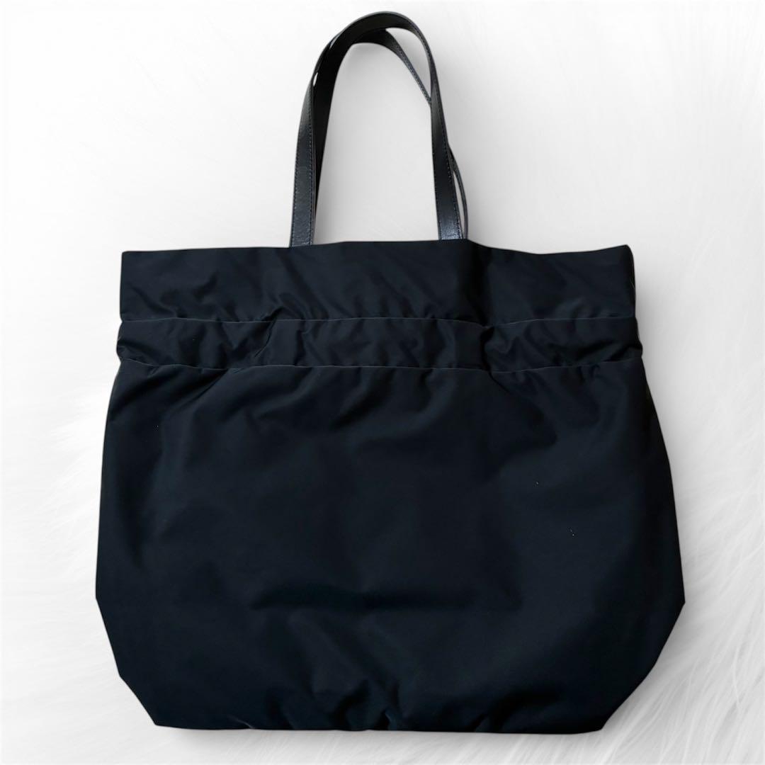 美品 ヒロコハヤシ LUINI ルイーニ ネイビー ミニマル トートバッグ A4