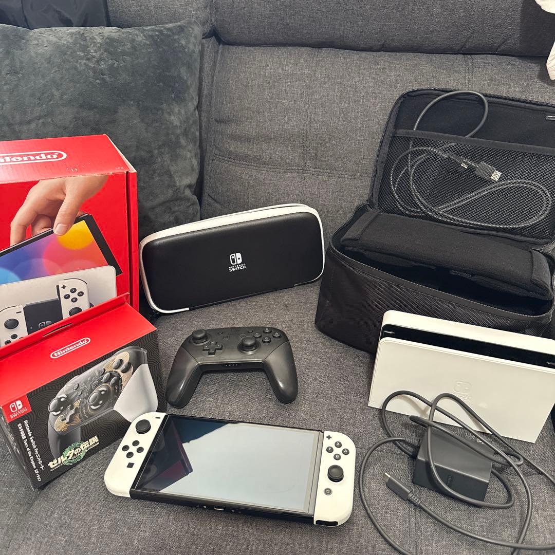 Nintendo switch 有機EL セット プロコン2台 ケース付き
