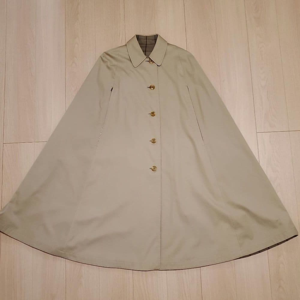 丸善　英国製　ケープコート　リバーシブル　BURBERRY　帽子　ハット