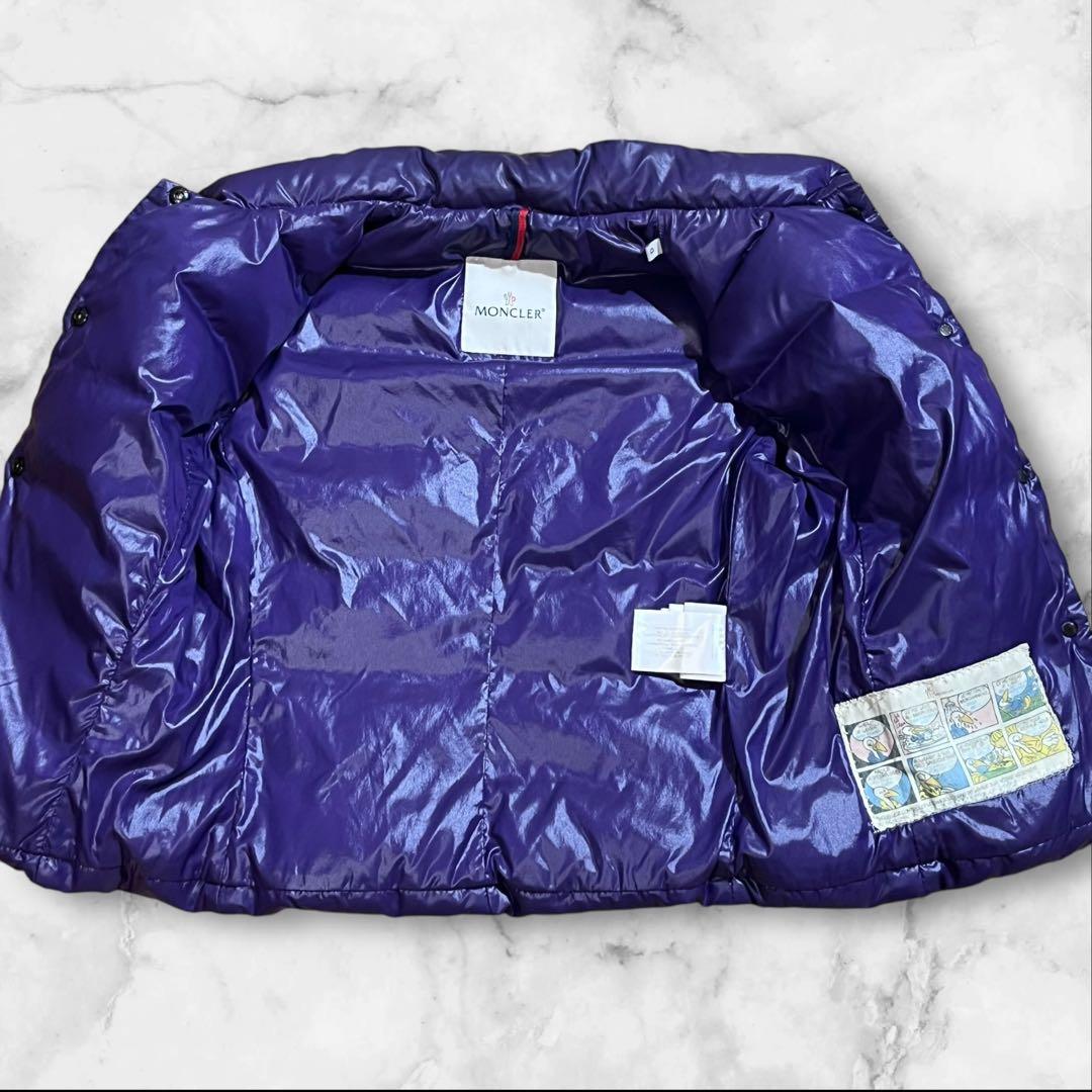 希少カラー✨美品✨MONCLER　ダウンベスト　サイズ0 パープル ロゴ