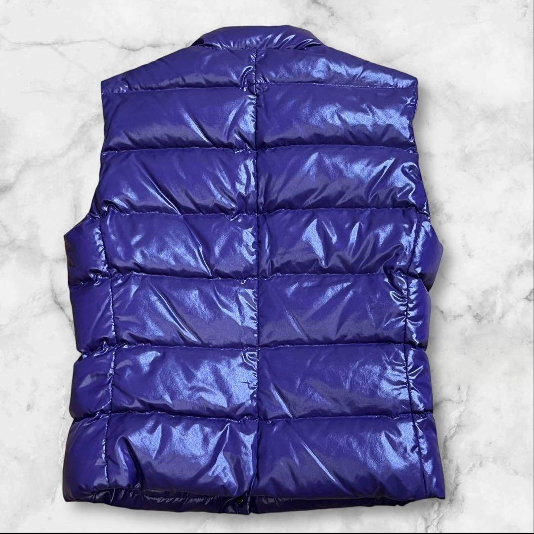 希少カラー✨美品✨MONCLER　ダウンベスト　サイズ0 パープル ロゴ